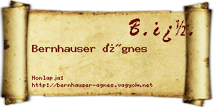 Bernhauser Ágnes névjegykártya
