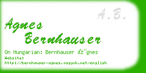 agnes bernhauser business card